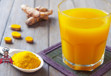 Suco de Laranja com Gengibre e Cúrcuma