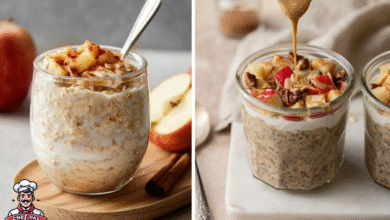 Overnight Oats de Maçã e Canela