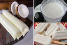 Picolé cremoso de coco